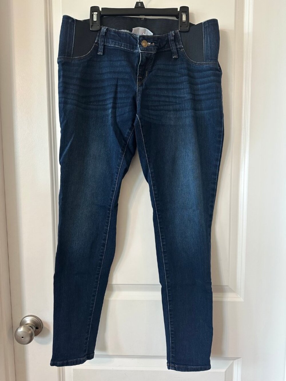 Isabel Maternity Skinny Jeans Size 6/28R Dark Wash Full Belly Panel